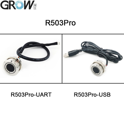 GROW R503PRO UART USB 1500 Capacity Round RGB LED Control DC3.3V Capacitive Fingerprint Module Sensor Scanner