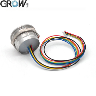 Grow R503-5V DC5V Round RGB LED UART Interface MX1.25-6pin Waterproof Capacitive Fingerprint Module Sensor