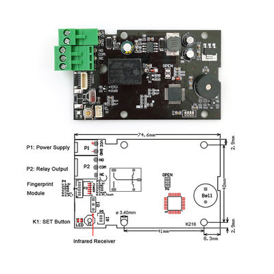 GROW KL216 Biometric Fingerprint Recognition Access Control System With Jog Mode/Ignition Mode/Self-locking Mode