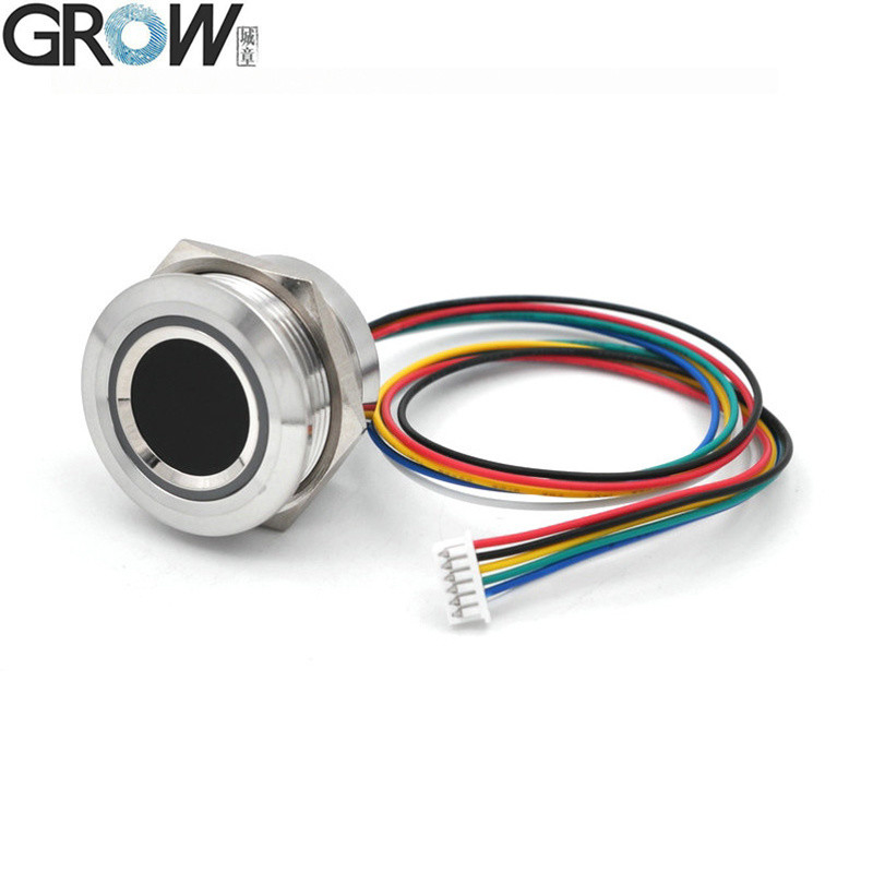 Grow R503-5V DC5V Round RGB LED UART Interface MX1.25-6pin Waterproof Capacitive Fingerprint Module Sensor